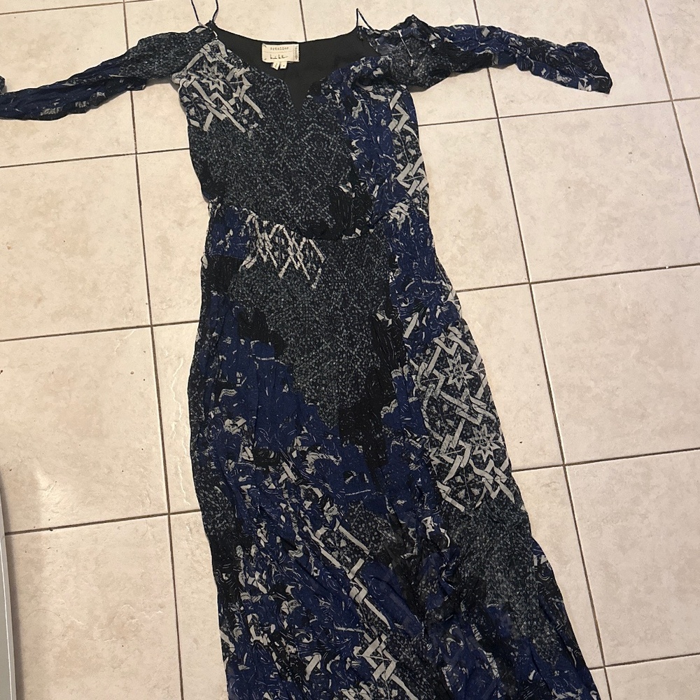 Nicole miller printed maxi dress NEW